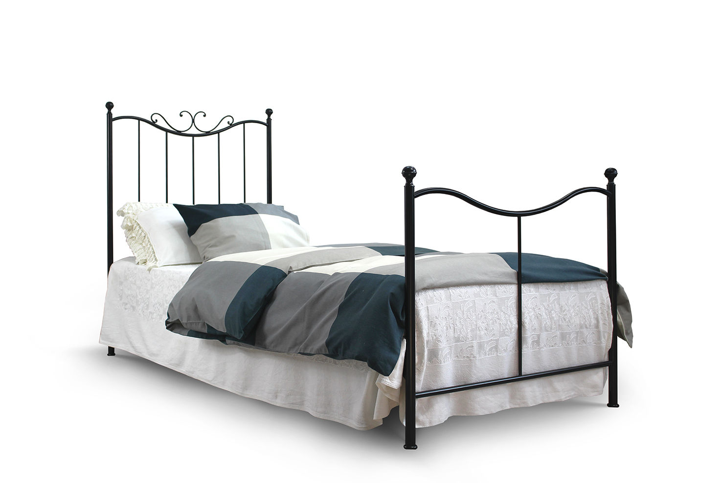 Łóżko metalowe z kutą stalą NICOL