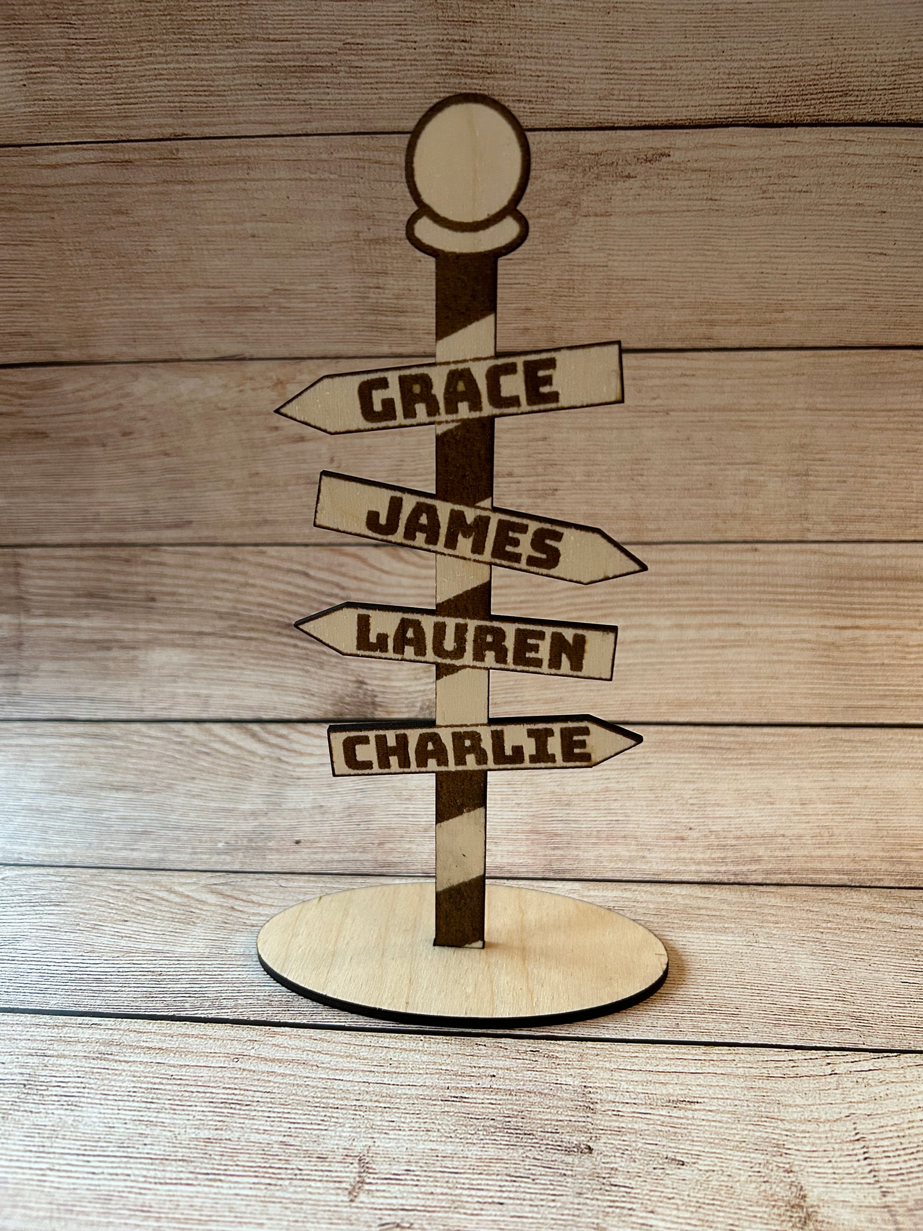 Personalised Christmas Signpost