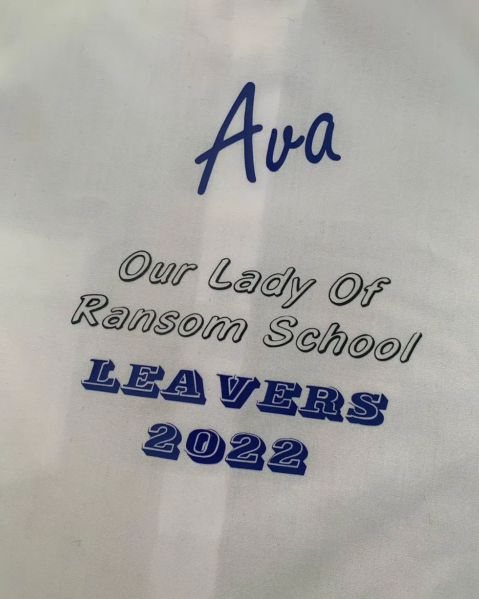 Thumbnail: Personalised School Leavers Iron On Transfer (Shirt not included)