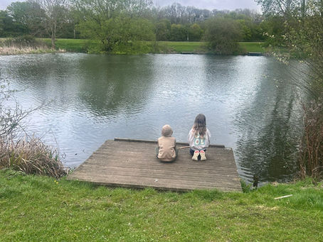 Half Term Children by lake