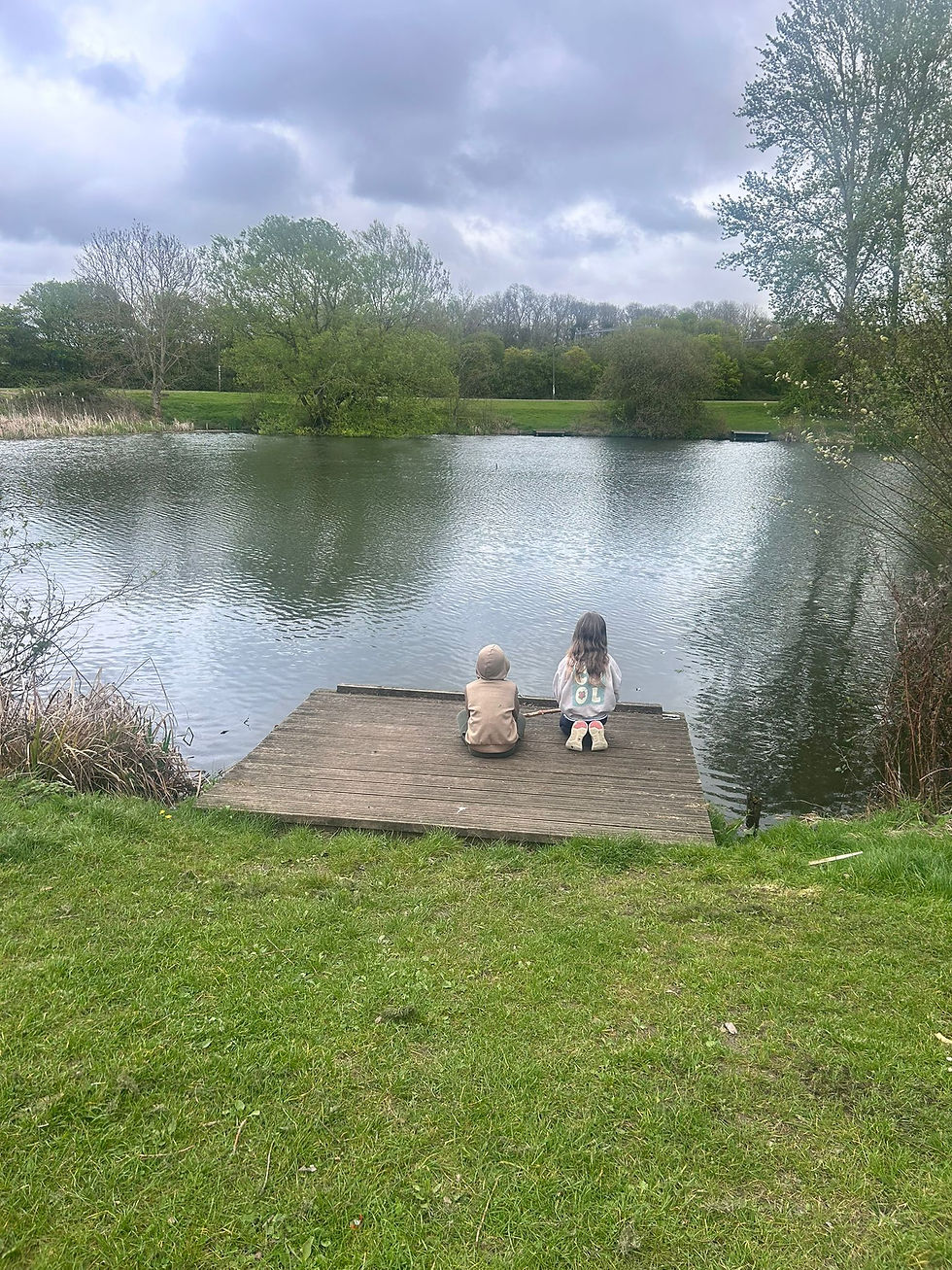 Half Term Children by lake