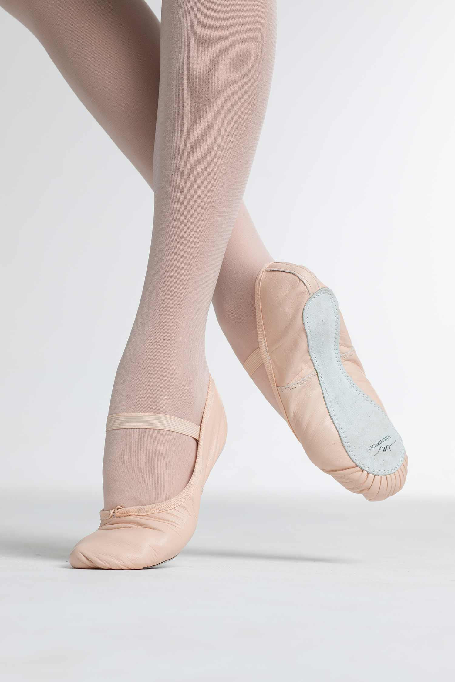 Intermezzo Ballet Flat Pink Leather Shoes for Girls