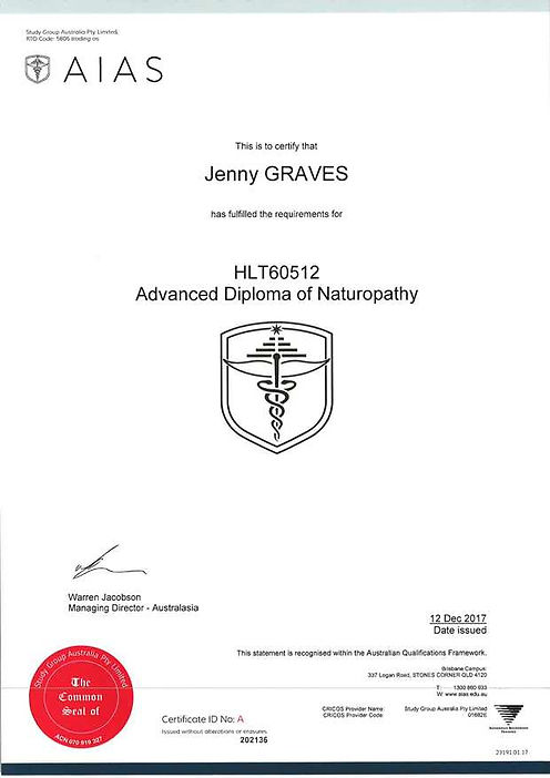 Advanced Diploma of Naturopathy