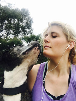 Ruby and I out for a walk!