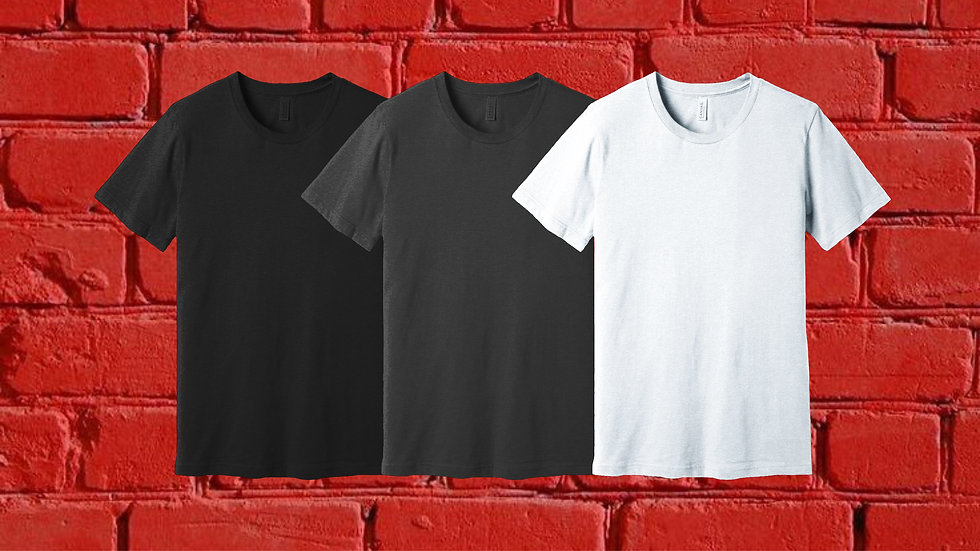 Bella Canvas Shirts on Wall.JPEG