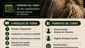Nuevo curso: Cría en Cautividad de Aves Rapaces con Fines Científicos