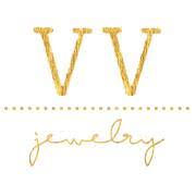 VV Jewelry logo. Product photography for Jewelry as shot by Madi Twede