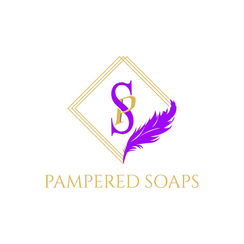 Pampered Soaps logo, a soap company that worked with Madi Twede to get new photos for their business.