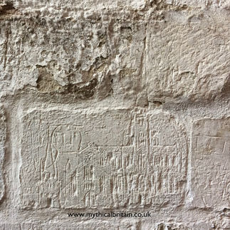 Graffito of St Pauls Cathedral at Ashwell