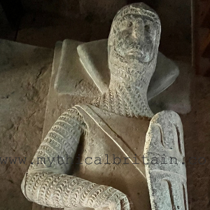 Detailed effigy of a medieval knight