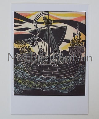 Battle of Agincourt Greetings Card showing English Ship