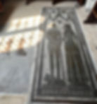 Monumental medieval brass of Sir John de la Pole at Chrishall Essex