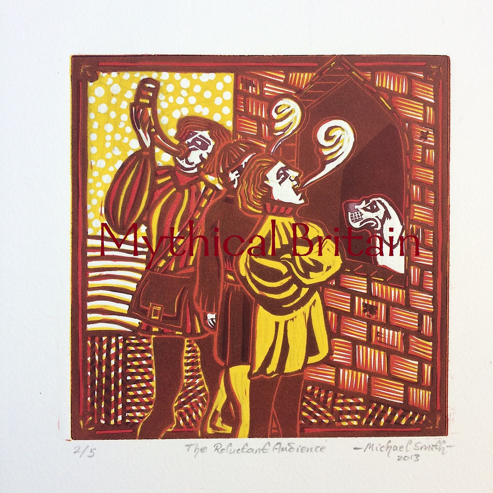 Carol Singers Original Linocut Print