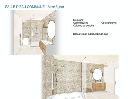 Projet GARLABAN - Mise à jour en esquisse de la salle de bain