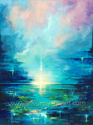 LAGUNA, abstract nature painting, water painting, NATURE painting, LK Wurzer Art