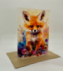 Greeting Card/Cute Fox Card/Blank Inside