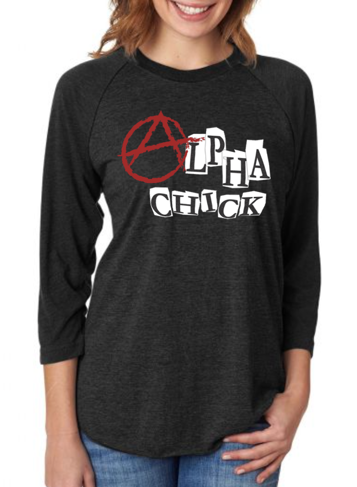 Alpha Chick Raglan Tee (Anarchy)