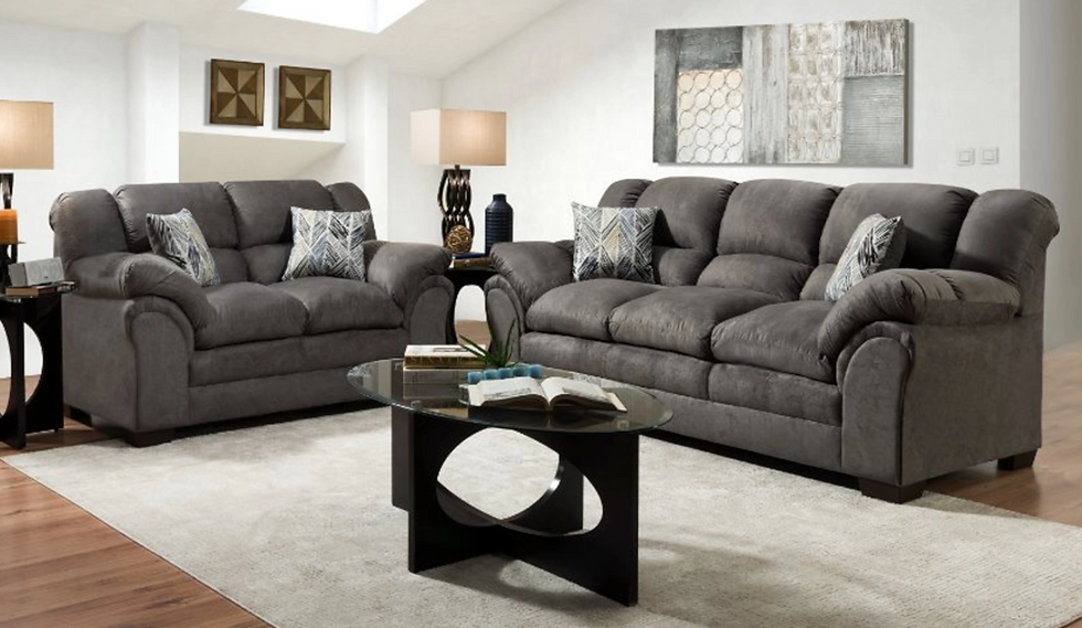 3500-13 Gray Sofa & Loveseat