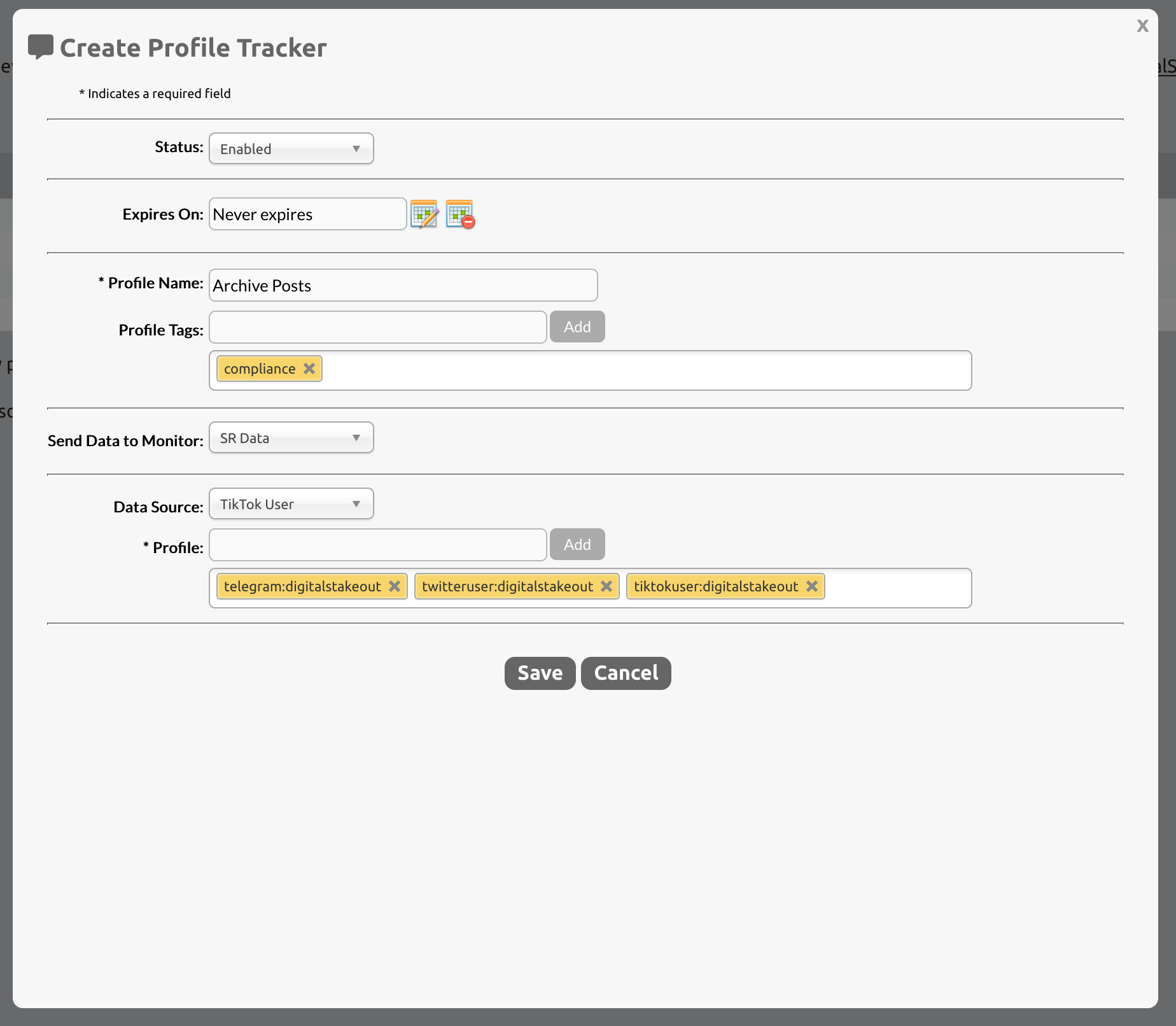 Profile Tracker OSINT Software