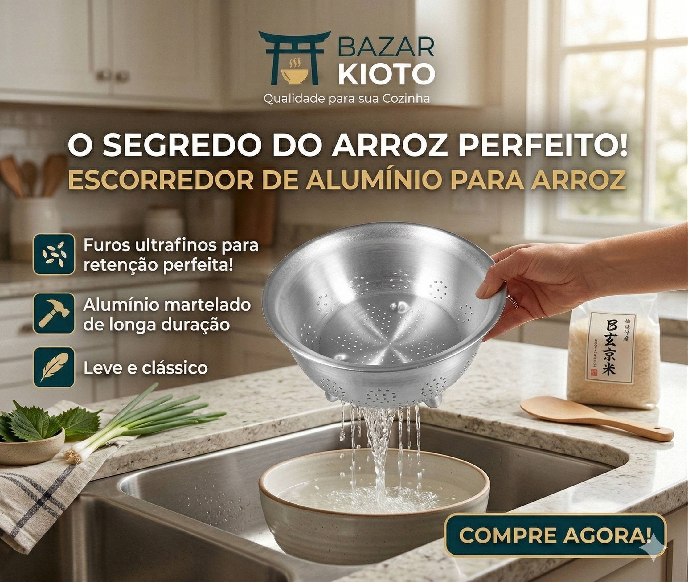 ESCORREDOR ALUMINIO P/ARROZ Nº 24