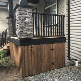 Front entrance renovation 
decking 
painting 