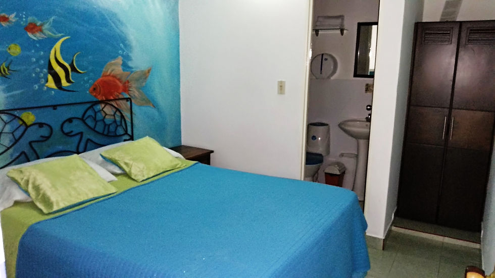 cama doble con ventilador