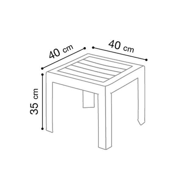 Miniatura: Mesa de Apoio Miami 40 x 40 cm