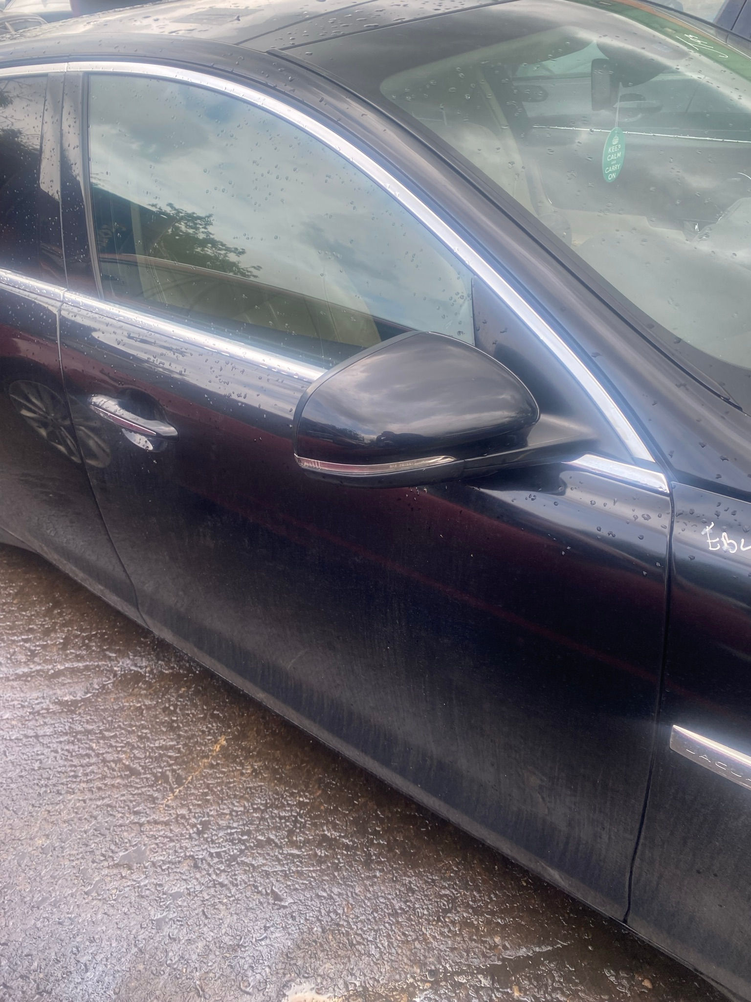 JAGUAR XJ X351 OSF/RHF DOOR (NON SOFT CLOSE) C2D1160 (EBONY BLACK PEC)