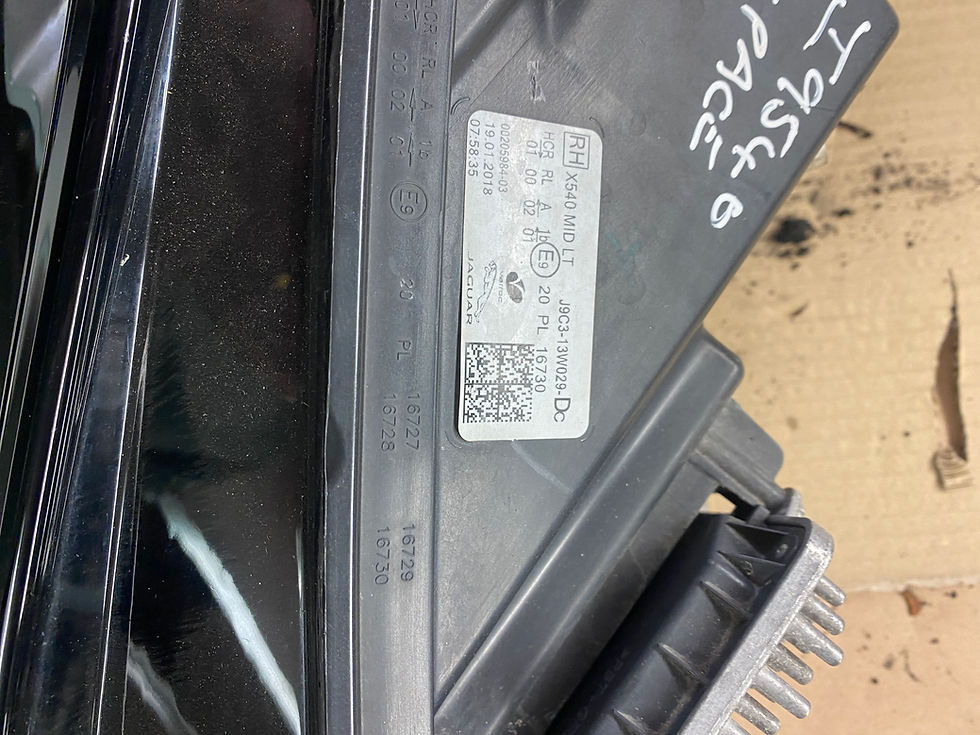 Thumbnail: JAGUAR E-PACE RH HEADLAMP ASSEMBLY (LED) J9C313W029DC (BROKEN BRACKETS)
