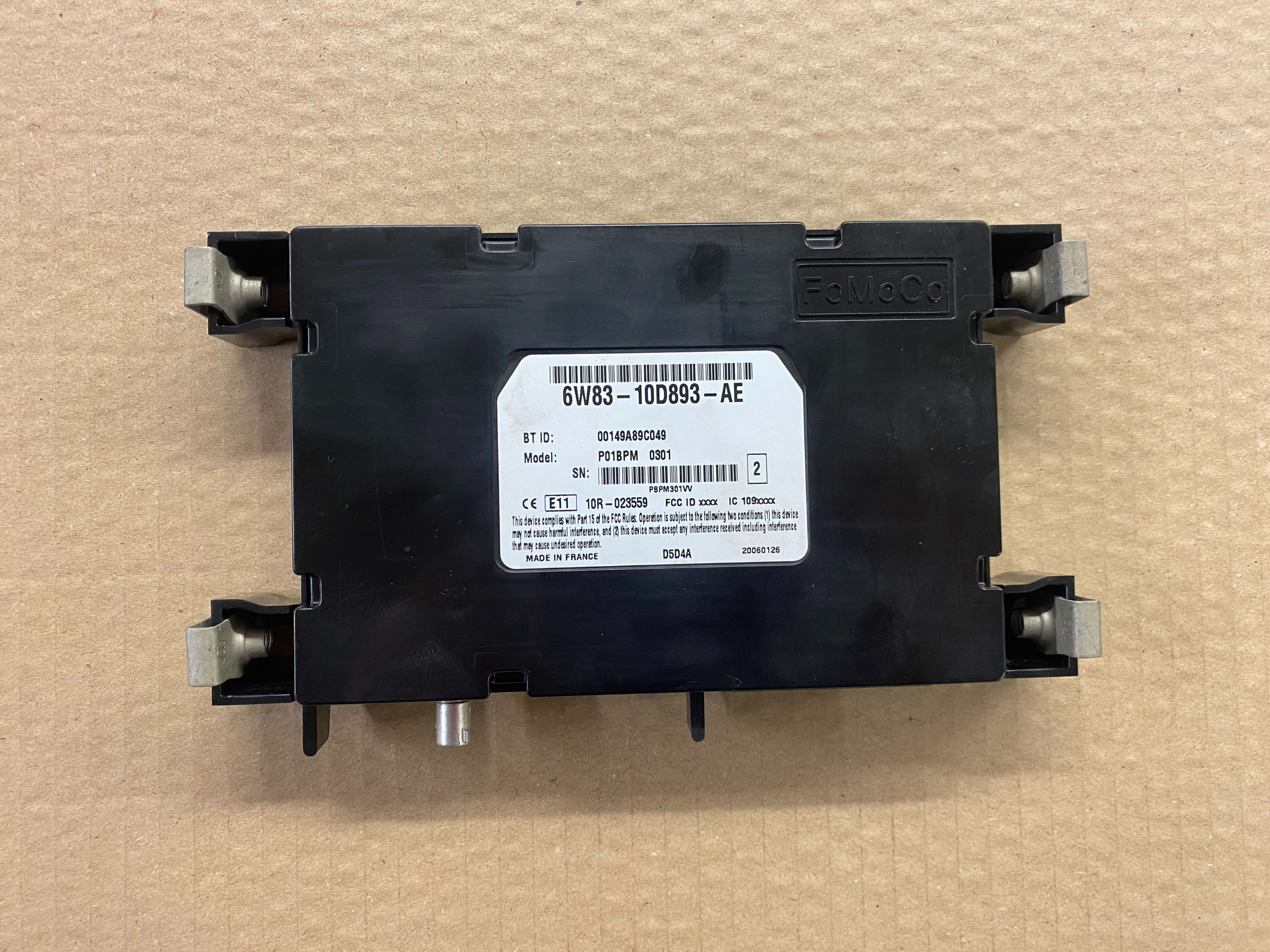 JAGUAR XK-150 2006-2009 BLUETOOTH MODULE 6W8310D893AE