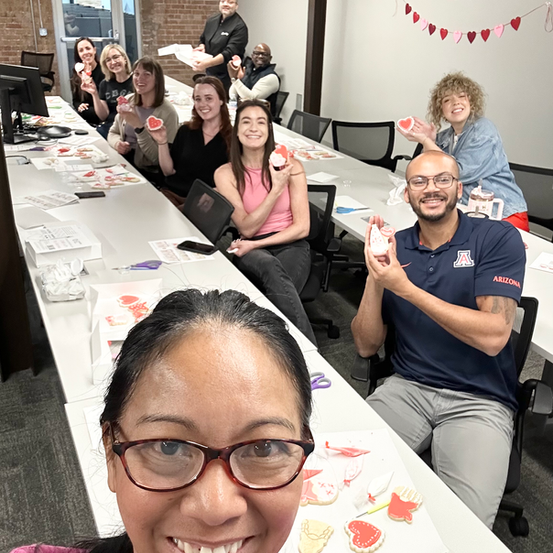 Businesses and companies team building and group outings decorating cookies