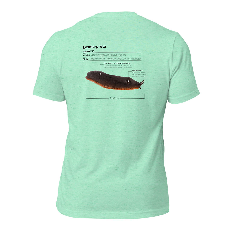 Miniatura: T-shirt Unissexo Adulto Lesma-preta (português)