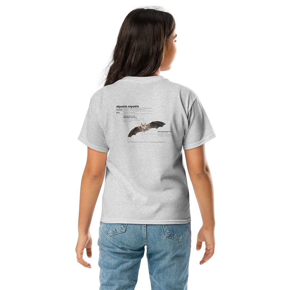 Thumbnail: T-shirt Unissexo Criança Morcego-rato-grande II (inglês)