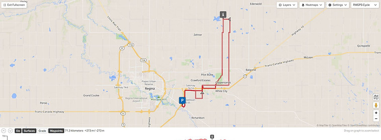 Franks Lake Flyer Cyclng Route