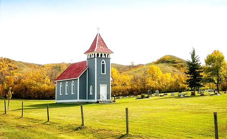 Red roof church