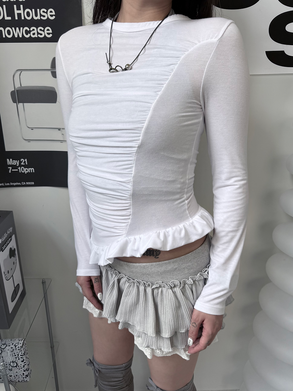 Thumbnail: Unbalanced Ruffle Longsleeve