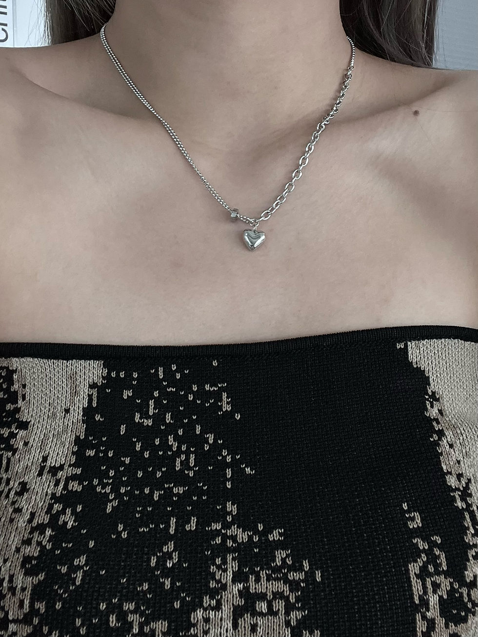 Thumbnail: Gabriel Two Chain Heart Necklace
