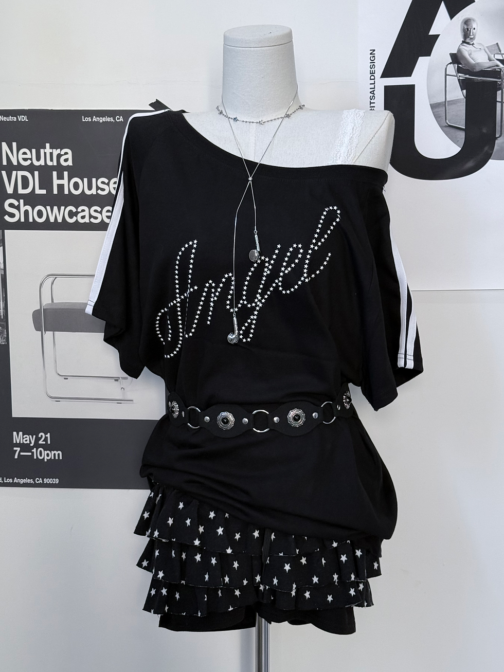 Thumbnail: Angel Stripe One Shoulder Top