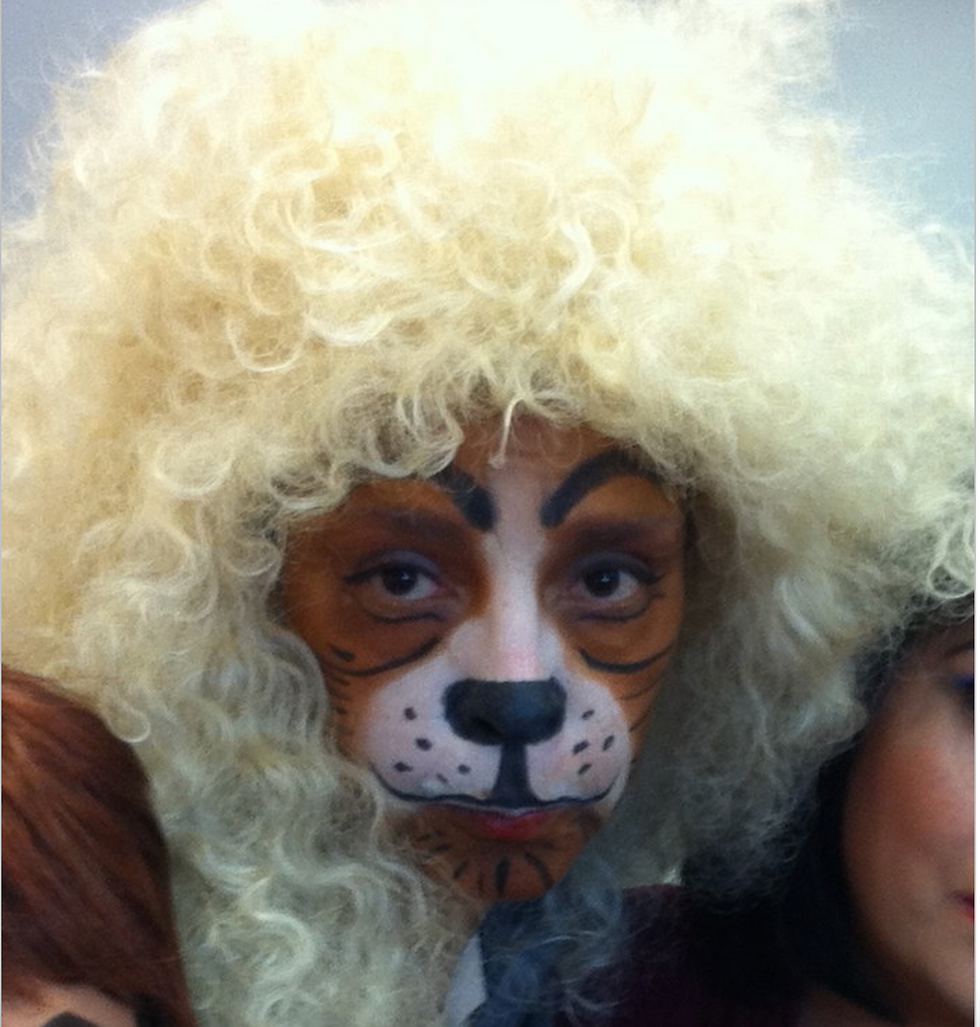 Diane in lion makeup