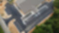 Aerial photo of commercial paving and striping site.