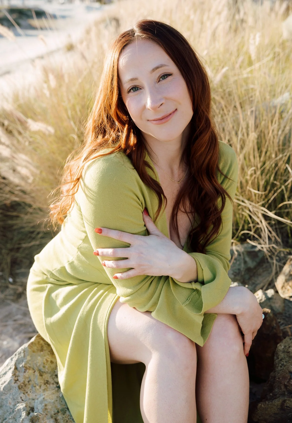 Erin Bernius sitting outdoors