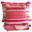 Thumbnail: DaDa Bedding Multi-Red Pink Boho Summer Stripes Scalloped Lightweight Coverlet