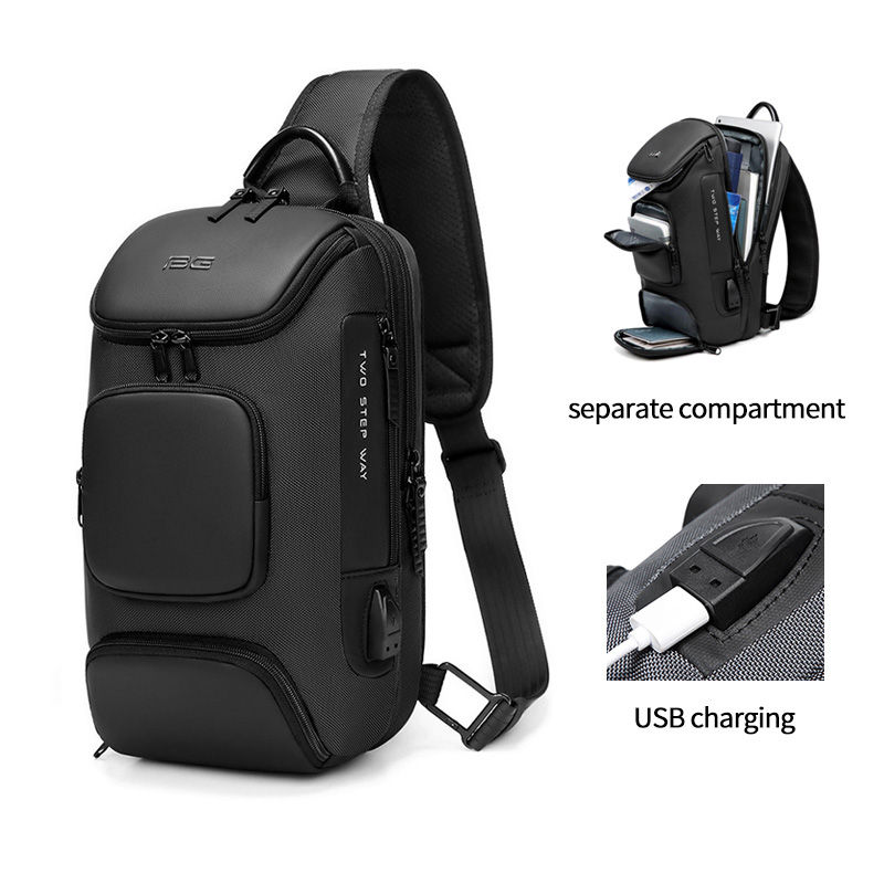 Anti Theft Men Customized Waterproof Shoulder Chest Crossbody Sling Bag for Men