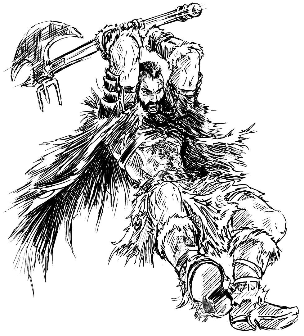 Thumbnail: Copy of Male Human (Caucasian) Barbarian Tee Shirt