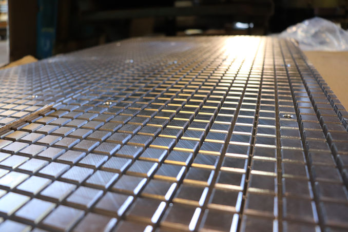 Close up view of vacuum chuck.