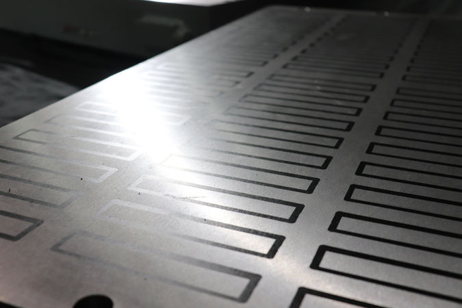 Close up of the top plate on an HG Series electromagnetic chuck