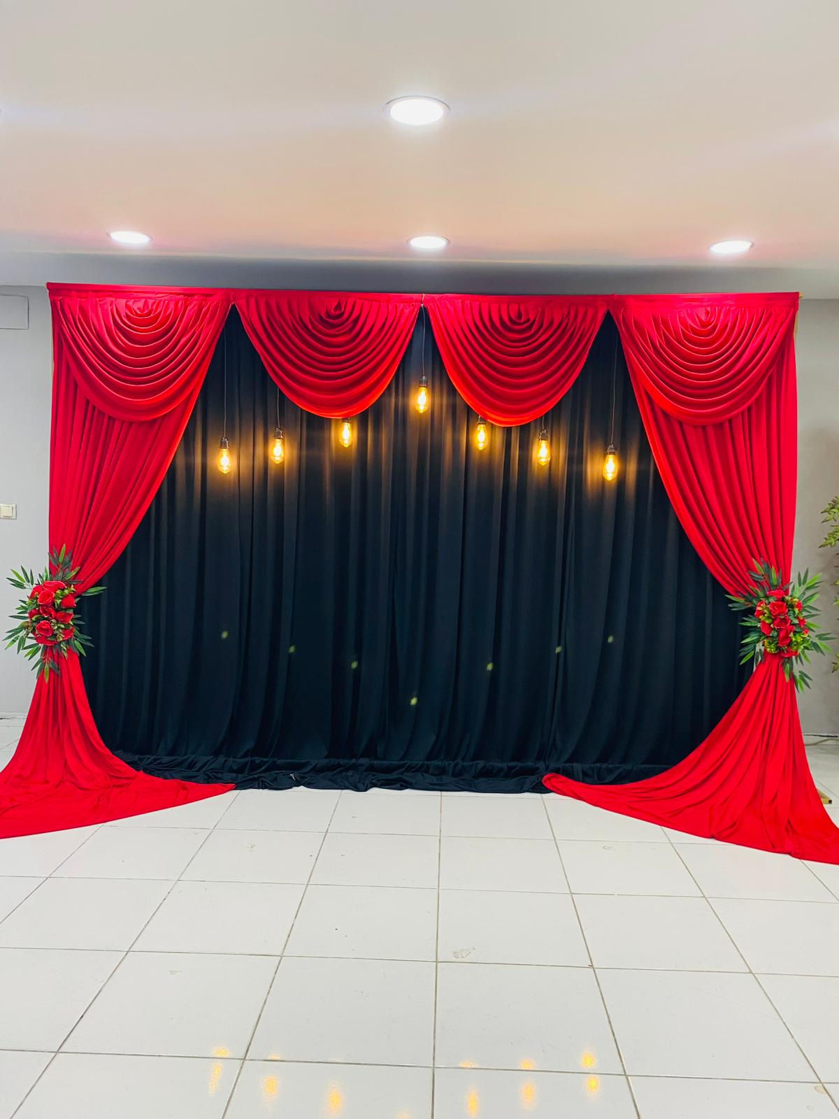 Drapper Model Perde ( Parlak Kırmızı)