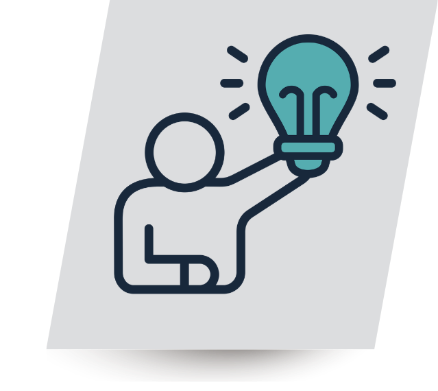 icon of person holding a lightbulb