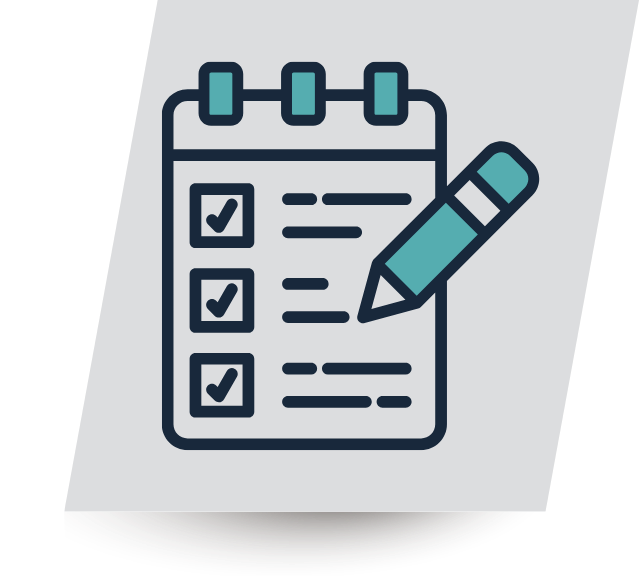 Icon of checklist with pencil