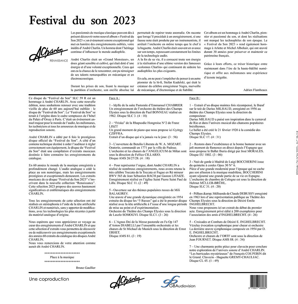 縮圖：Festival du son 2023 [Vinyle 180Gr] SLC59-R